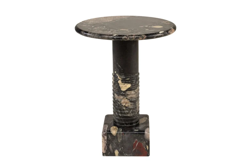 Table d'appoint en marbre de norvigo noir 38x50,5cm Arden - Versmissen