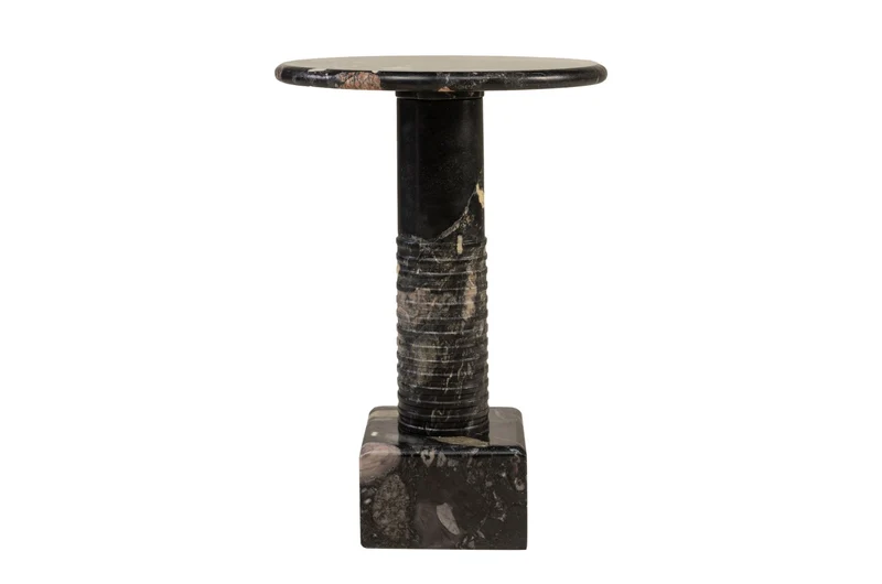 Table d'appoint en marbre de norvigo noir 38x50,5cm Arden - Versmissen