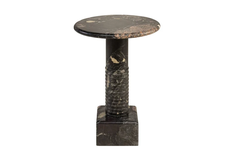 Table d'appoint en marbre de norvigo noir 38x50,5cm Arden - Versmissen