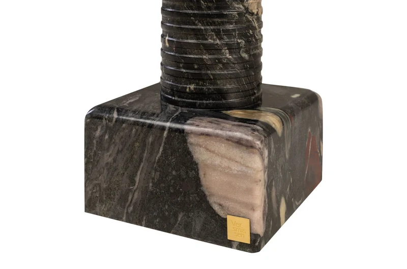 Table d'appoint en marbre de norvigo noir 38x50,5cm Arden - Versmissen