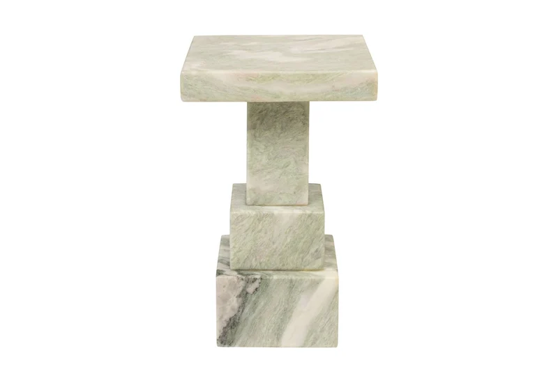Table d'appoint en marbre vert clair 30,5x48,5cm Arden - Versmissen