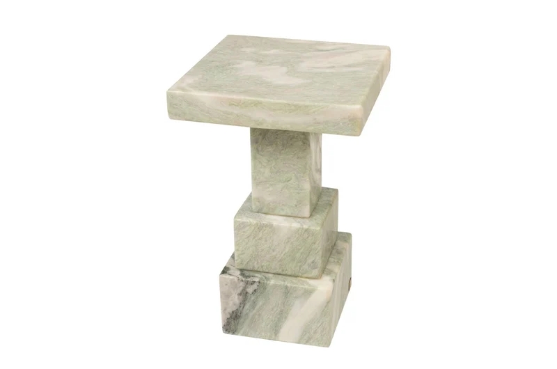 Table d'appoint en marbre vert clair 30,5x48,5cm Arden - Versmissen
