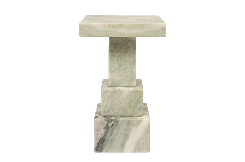 Table d'appoint en marbre vert clair 30,5x48,5cm Arden - Versmissen