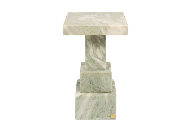 Table d'appoint en marbre vert clair 30,5x48,5cm Arden - Versmissen