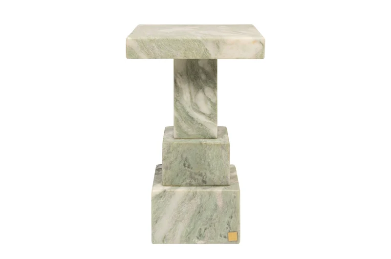 Table d'appoint en marbre vert clair 30,5x48,5cm Arden - Versmissen