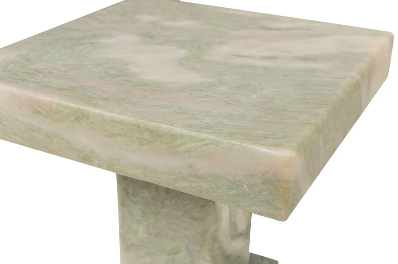 Table d'appoint en marbre vert clair 30,5x48,5cm Arden - Versmissen