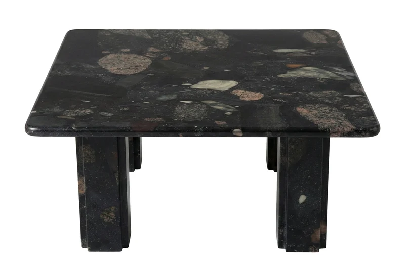 Table basse en marbre de norvigo noir 70x33,5cm Saoren - Versmisssen