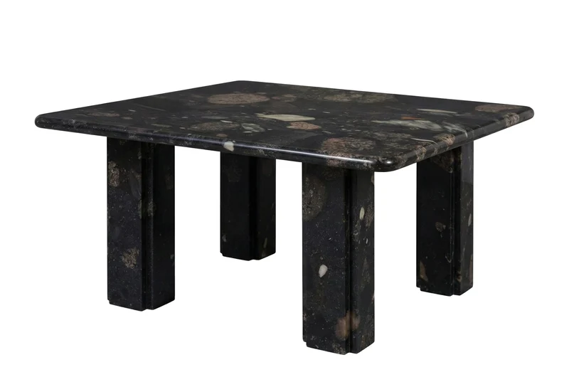 Table basse en marbre de norvigo noir 70x33,5cm Saoren - Versmisssen
