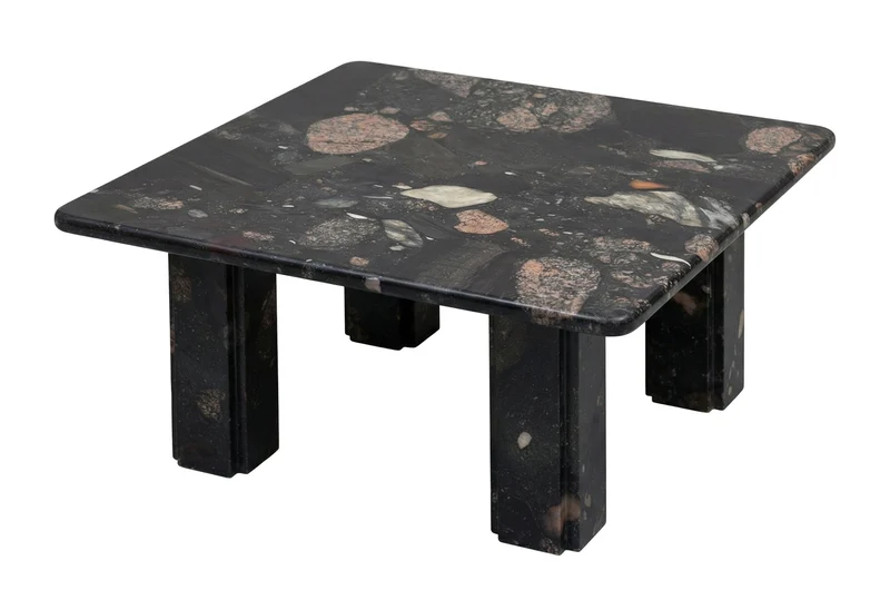Table basse en marbre de norvigo noir 70x33,5cm Saoren - Versmisssen
