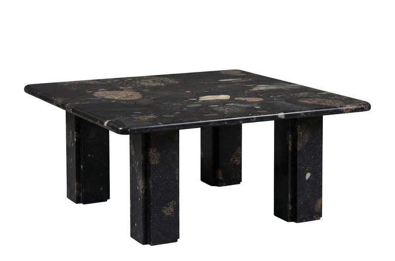 Table basse en marbre de norvigo noir 70x33,5cm Saoren - Versmisssen