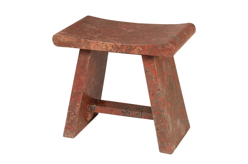 Tabouret en marbre java rosso 50x30x45cm Sam - Versmissen