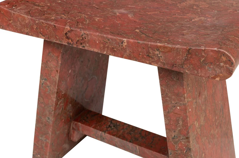 Tabouret en marbre java rosso 50x30x45cm Sam - Versmissen