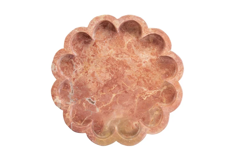 Plateau en marbre rose de kalipare 25x4cm Sam - Versmissen