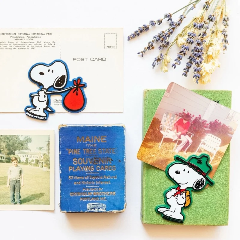 SNOOPY MOTORCYCLE FRIDGE MAGNET
