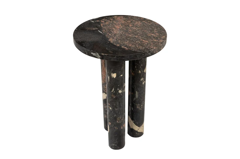 Table d'appoint en marbre de norvigo noir 30,5x43cm Charlie - Versmissen