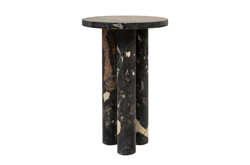 Table d'appoint en marbre de norvigo noir 30,5x43cm Charlie - Versmissen