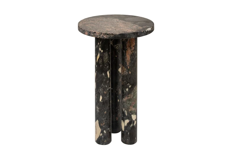 Table d'appoint en marbre de norvigo noir 30,5x43cm Charlie - Versmissen