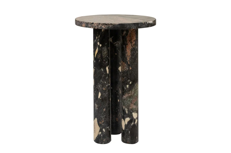 Table d'appoint en marbre de norvigo noir 30,5x43cm Charlie - Versmissen