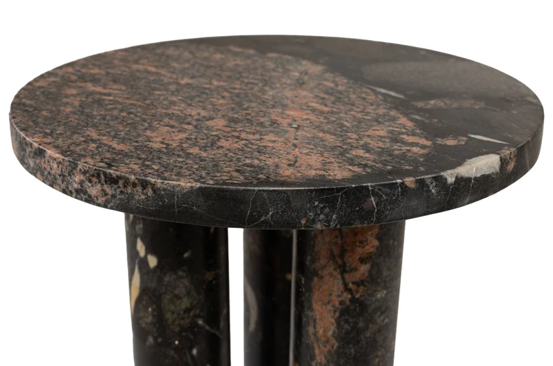 Table d'appoint en marbre de norvigo noir 30,5x43cm Charlie - Versmissen