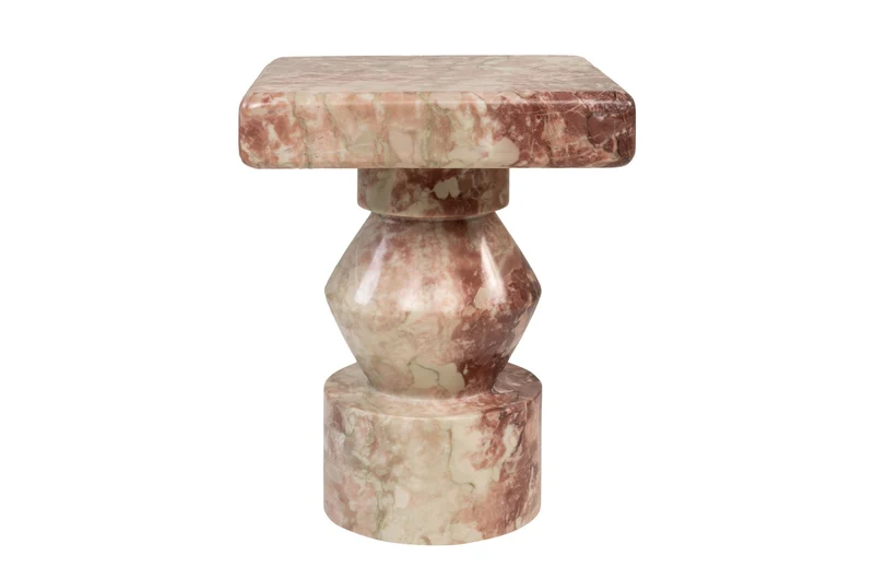 Table d'appoint en marbre rose 30,5x37cm Ghia - Versmissen