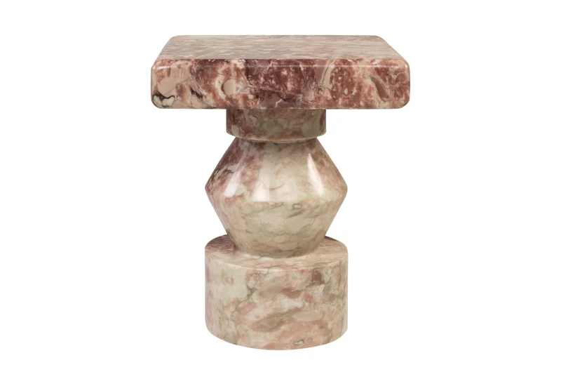 Table d'appoint en marbre rose 30,5x37cm Ghia - Versmissen