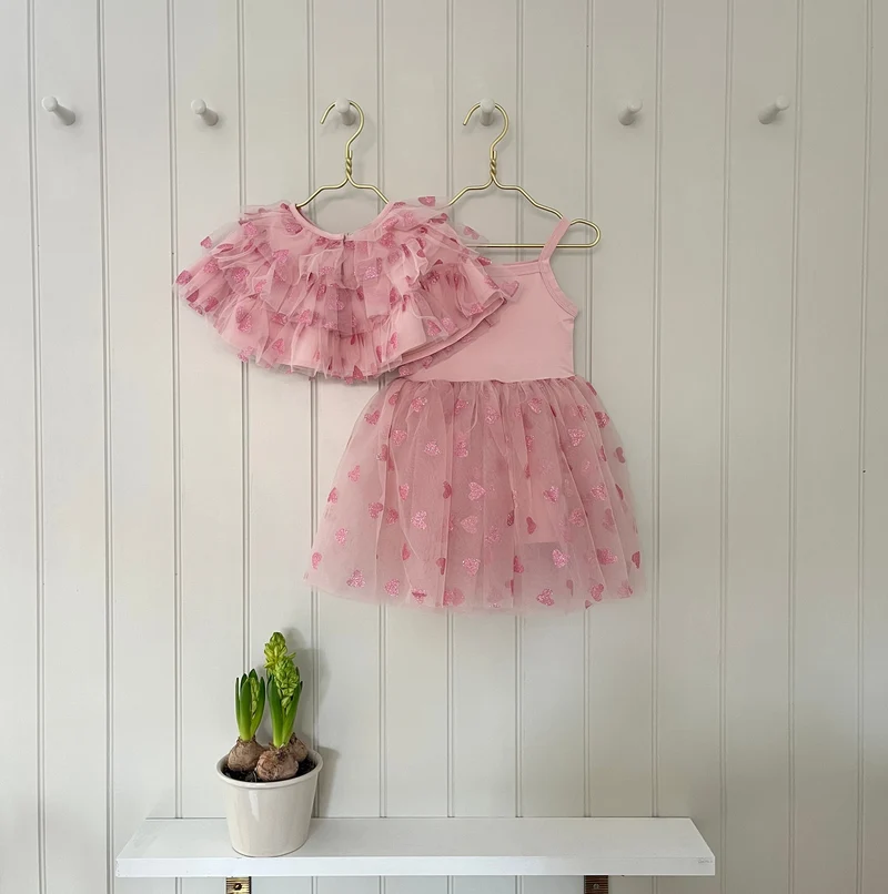 GLITTER HEART DRESS