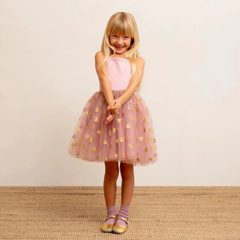 GLITTER HEART DRESS