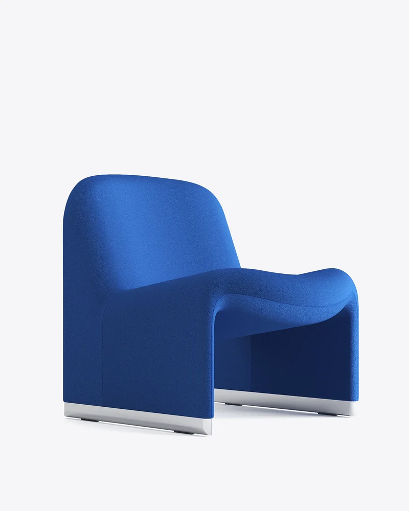 Fauteuil en tissu bleu Alky - Anonima Castelli