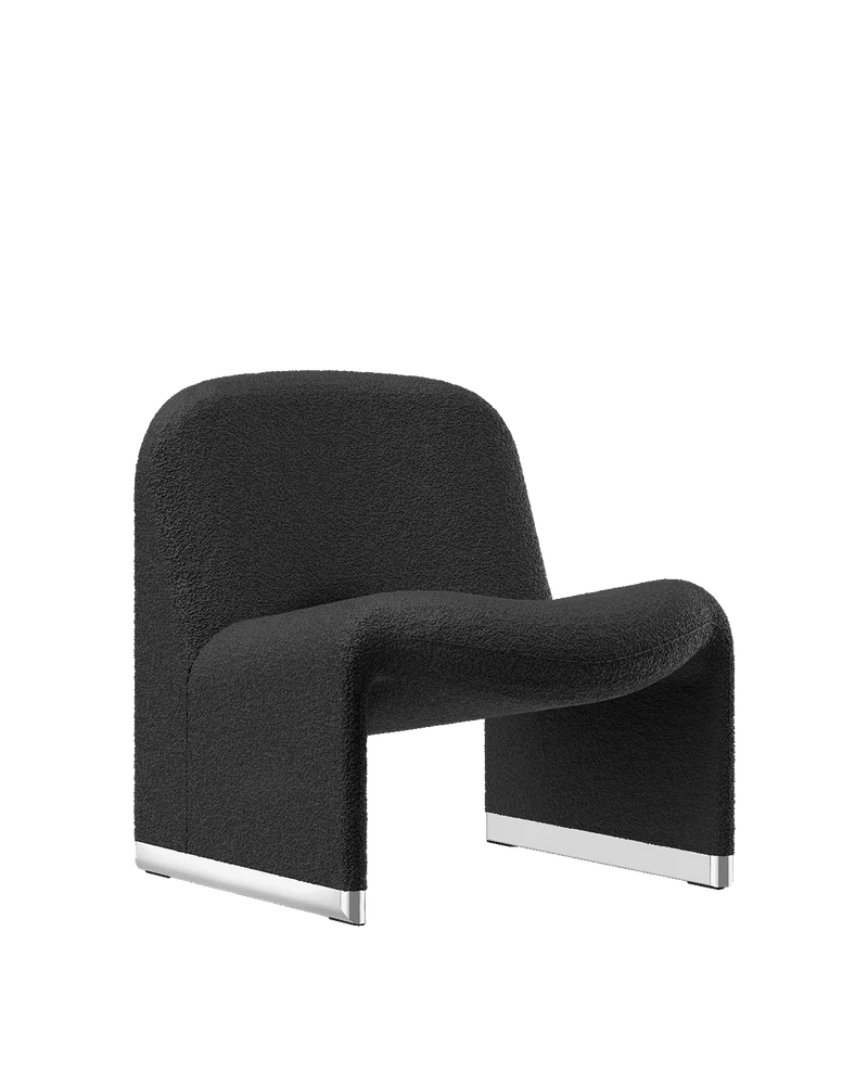 Fauteuil en laine bouclé gris foncé Alky - Anonima Castelli