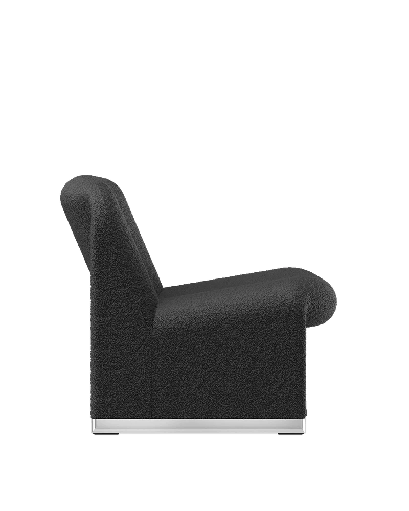 Fauteuil en laine bouclé gris foncé Alky - Anonima Castelli