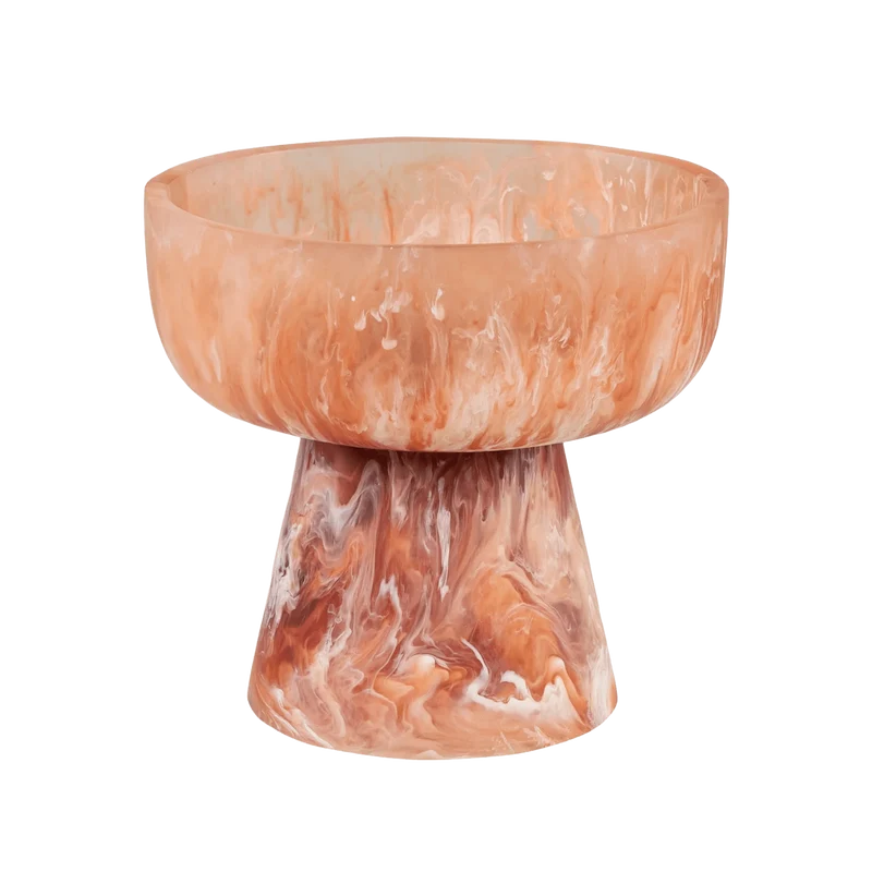 Bol sur pied enrésine rubis et crème 19x17,5cm Rih - Versmissen