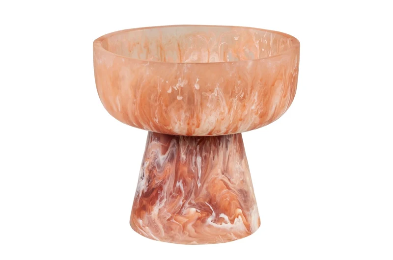 Bol sur pied enrésine rubis et crème 19x17,5cm Rih - Versmissen
