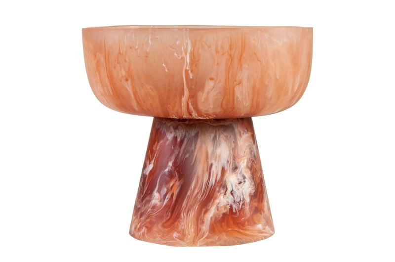 Bol sur pied enrésine rubis et crème 19x17,5cm Rih - Versmissen