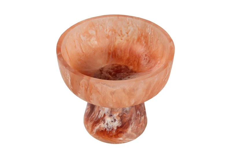 Bol sur pied enrésine rubis et crème 19x17,5cm Rih - Versmissen