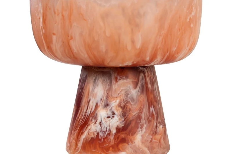 Bol sur pied enrésine rubis et crème 19x17,5cm Rih - Versmissen