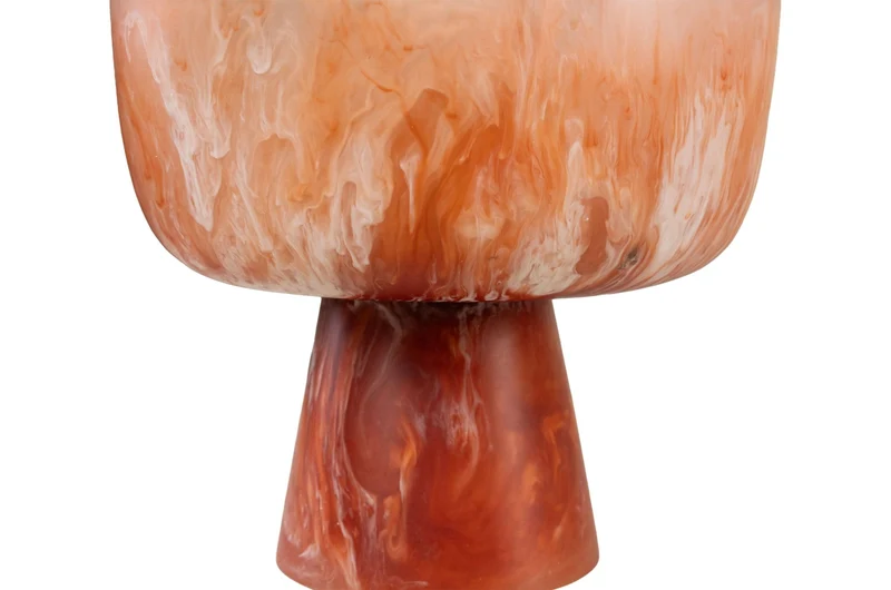 Bol sur pied enrésine rubis et crème 25,5x22cm Rih - Versmissen