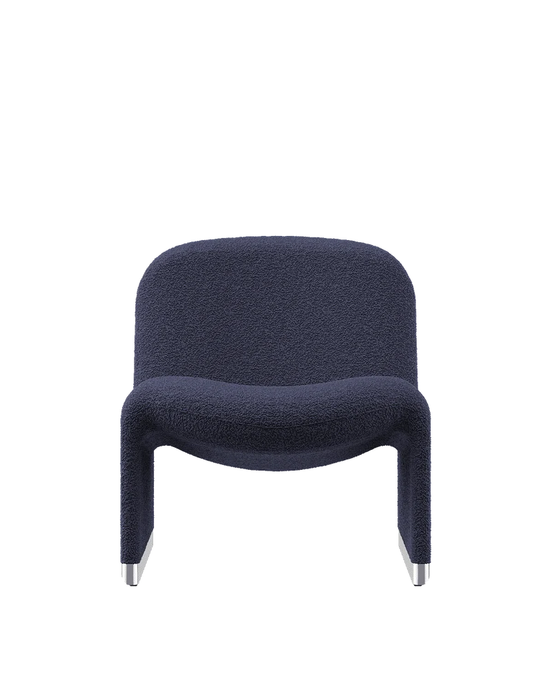 Fauteuil en laine bouclé bleu marine Alky - Anonima Castelli