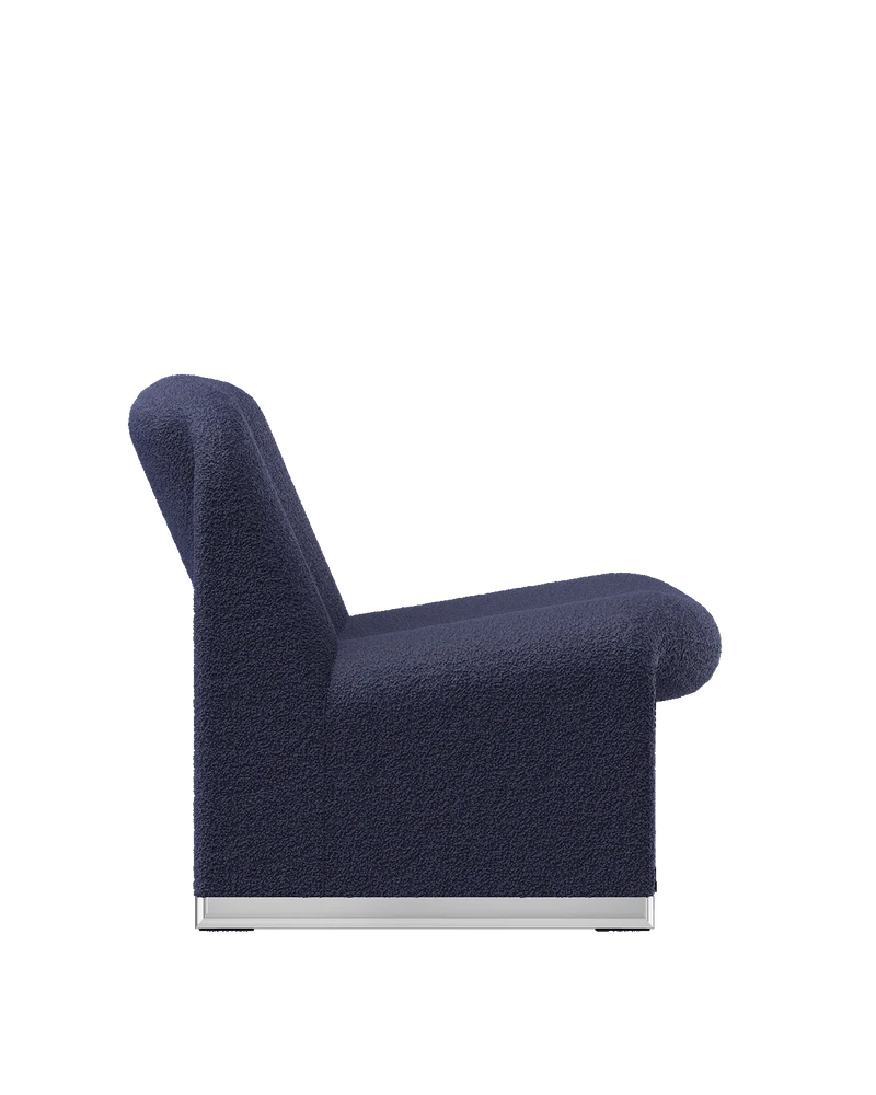 Fauteuil en laine bouclé bleu marine Alky - Anonima Castelli