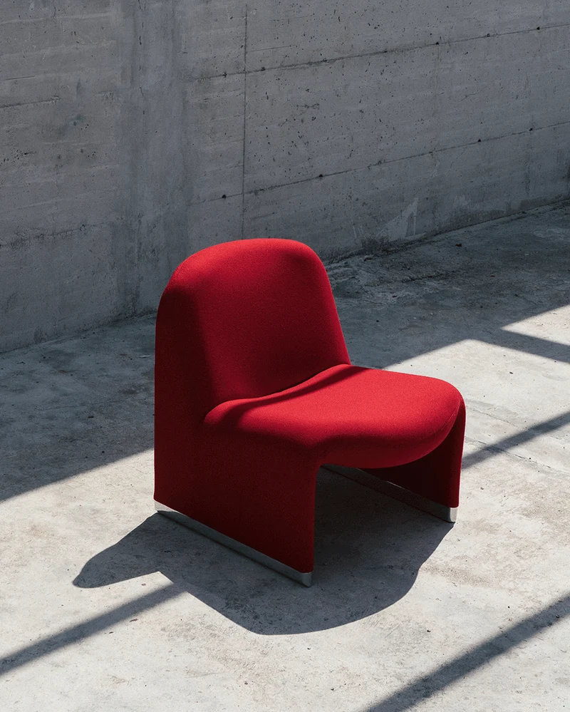 Fauteuil en laine bouclé bleu marine Alky - Anonima Castelli