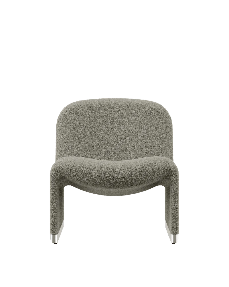 Fauteuil en laine bouclé gris taupe Alky - Anonima Castelli