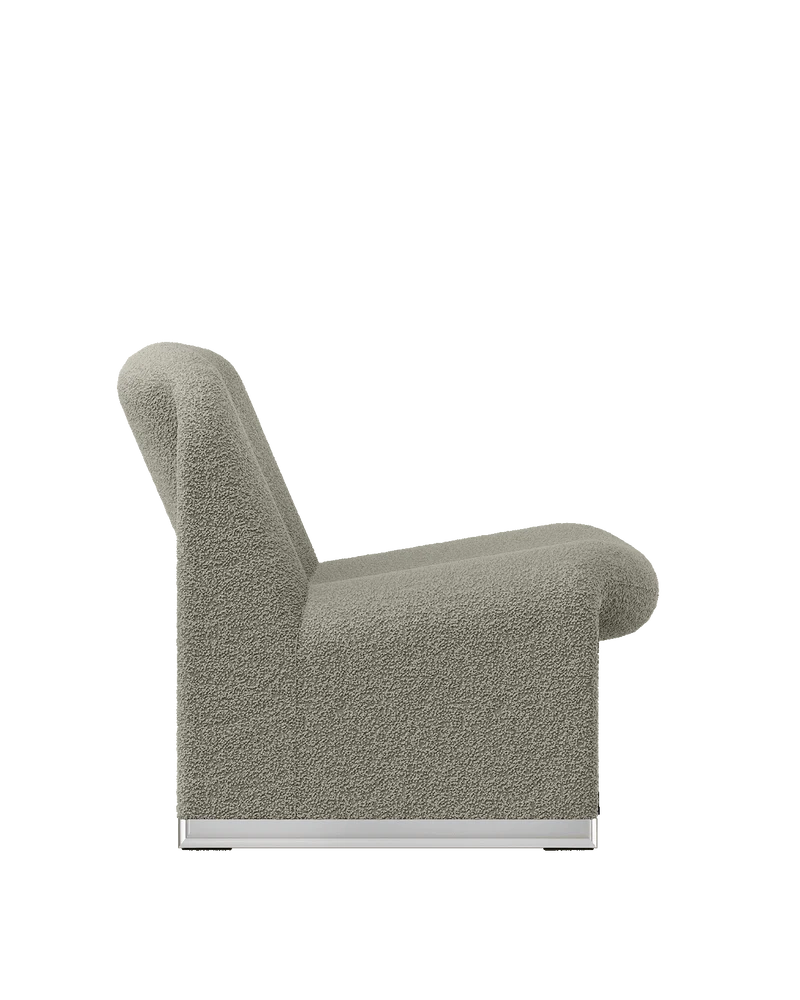 Fauteuil en laine bouclé gris taupe Alky - Anonima Castelli