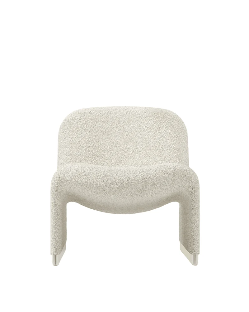 Fauteuil en laine bouclé beige Alky - Anonima Castelli
