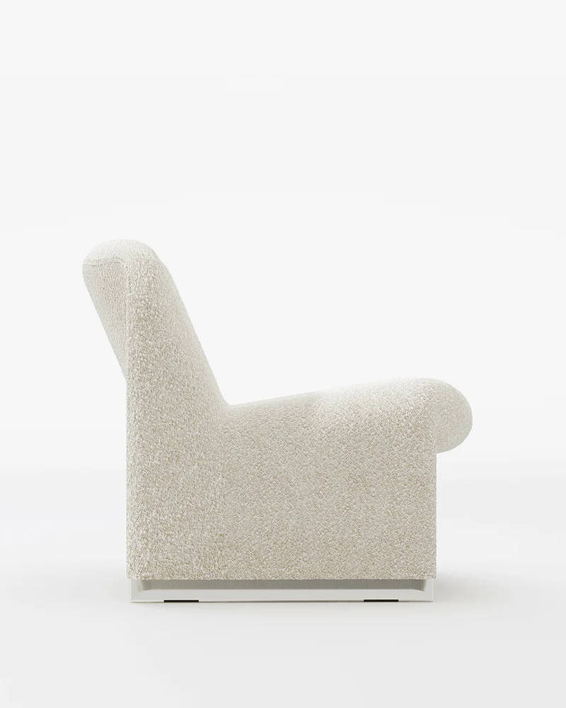 Fauteuil en laine bouclé beige Alky - Anonima Castelli