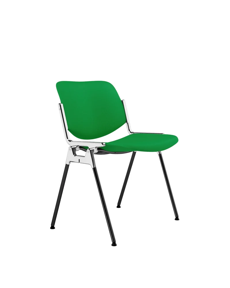 Chaise en tissu vert et acier chromé DSC 106 - Anonima Castelli