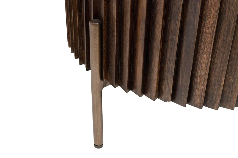 Table d'appoint en bois et en acier 47x57cm Pogoro - Versmissen