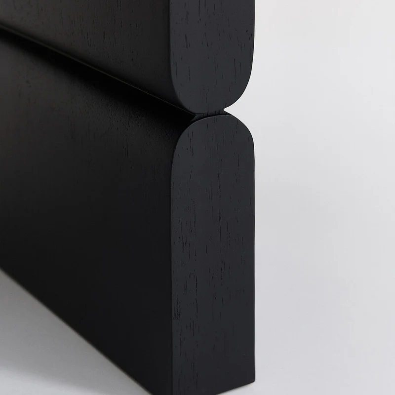 Table basse rectangulaire en bois teinté noir 118 x 58 x 35 cm Noon - Nobodinoz