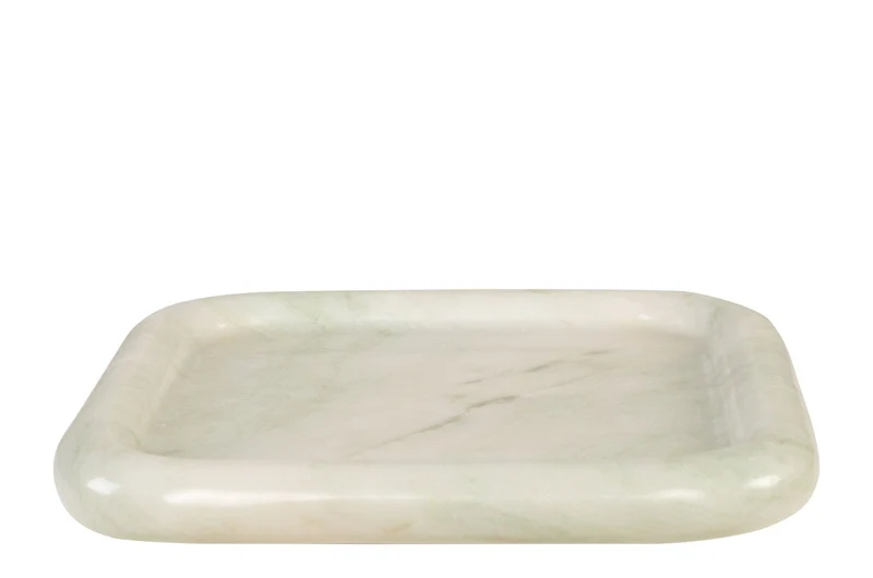 Plateau en marbre blanc carré 30x3cm Saville - Versmissen