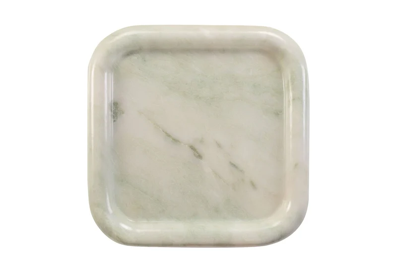 Plateau en marbre blanc carré 30x3cm Saville - Versmissen