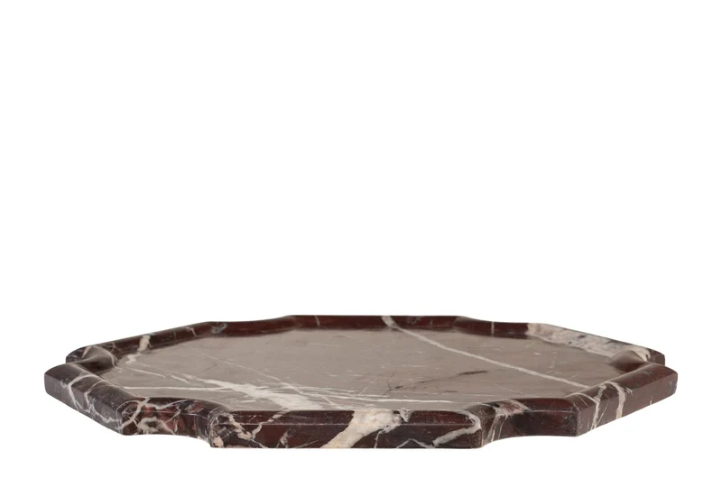 Plateau en marbre rosso levanto foncé 30,5x2cm Kiko - Versmissen
