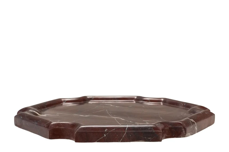 Plateau en marbre rosso levanto foncé 21x2cm Kiko - Versmissen